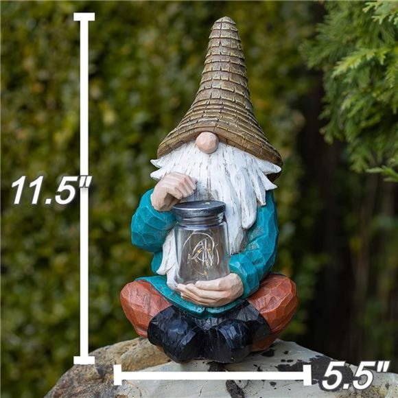 Accents Firefly Jar Garden Gnomes Yard Gnome Garden Gnome With Solar